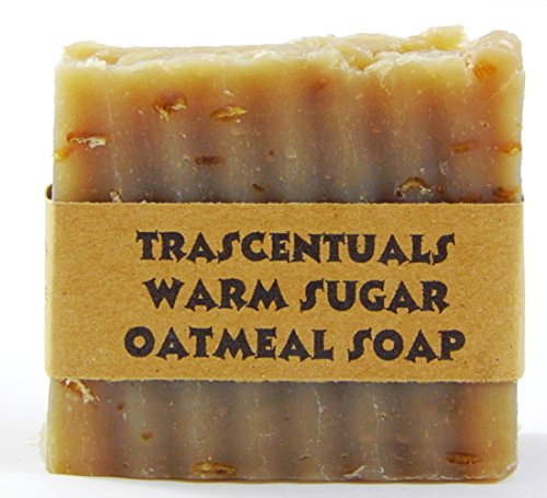 TRASCENTUALS Oatmeal Soap Naturally Moisturizing and Soothing to Skin Safe on Face or Body Helps with Eczema and Dry Skin For Women Men and Teens Chemical Free (Warm Sugar Oatmeal)