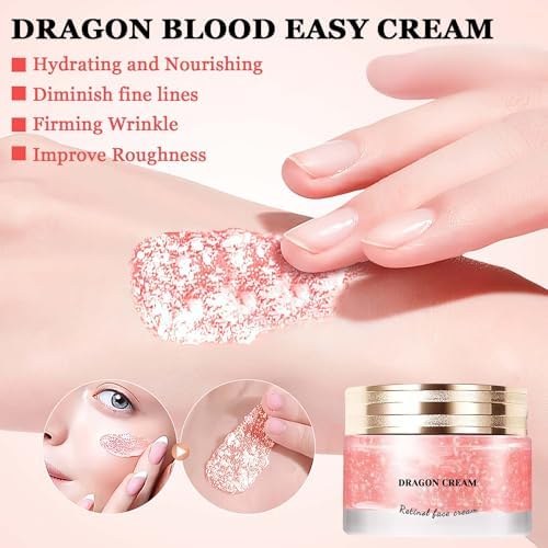 KLIFE Dragons Blood Easy Cream, 2PCS Retinol Dragon Blood Face Cream, Firm Anti Wrinkle Cream for Women, Moisturizer Nourishing Rejuvenating Cream