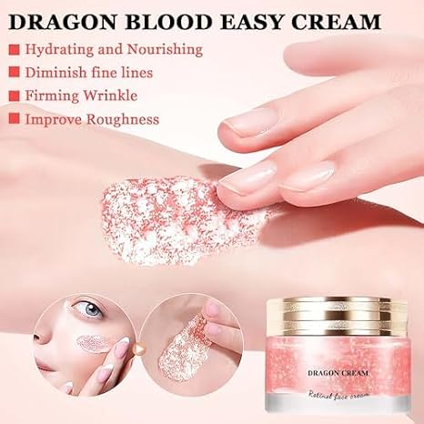 KLIFE Dragons Blood Easy Cream, 2PCS Retinol Dragon Blood Face Cream, Firm Anti Wrinkle Cream for Women, Moisturizer Nourishing Rejuvenating Cream