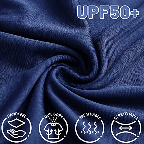 Mier Men's Lightweight Upf 50 Sleeveless Workout Shirts Breathable Training Yoga Tank Tops Sun Block Active Jogging Sportswear Tops, Black/Navy, Xxl #TOP2