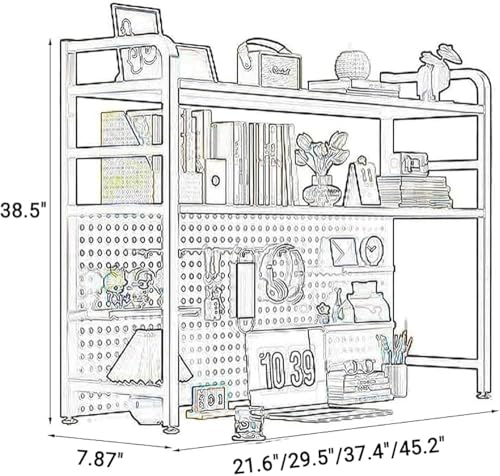 Support de rangement de bureau en métal au design moderne épuré - 3