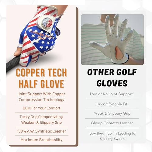 Guante medio Copper Tech Plus mujer mano izquierda accesorio de golf 3