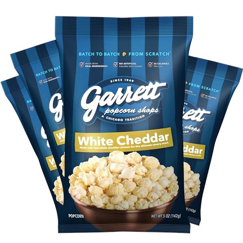 Garrett Popcorn Shops Gourmet White Cheddar Snack Bags, Glut...