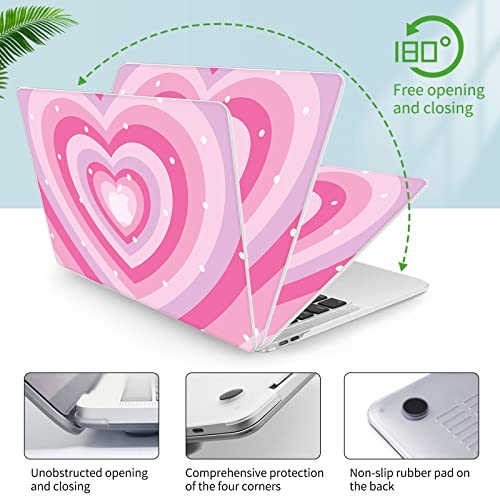 Seorsok Compatible With Macbook Pro 13 Inch Laptop Case 2020 Release M1 A2338/A2251/ A2289 Touch Id Protective Plastic Hard Shell Case & Keyboard Cover，Cute Lovely Heart #TOP5