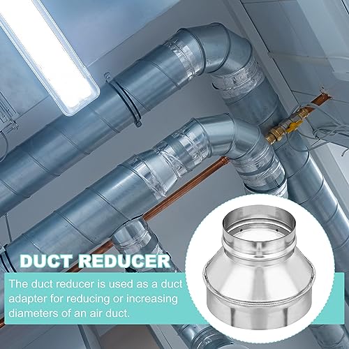 PATIKIL Ducting Reducer 150mm to 100mm, 6 to 4 Inch Metal Air Ducting