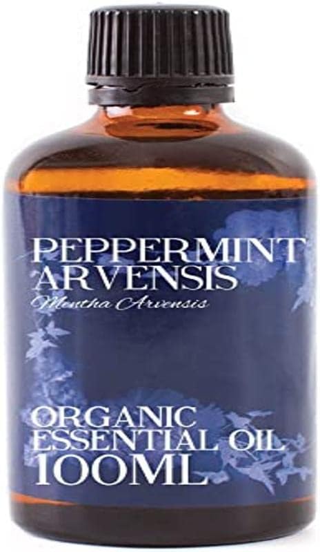Mystic Moments | Peppermint Arvensis Organic Essential Oil - 100ml - 100% Pure