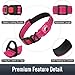 Erbine Airtag Dog Collar with AirTag Holder for Small Dogs, Reflective, Soft Padded & Safety Locking Buckle, Nylon Pet Collars Adjustable for All Breeds, Hotpink,S