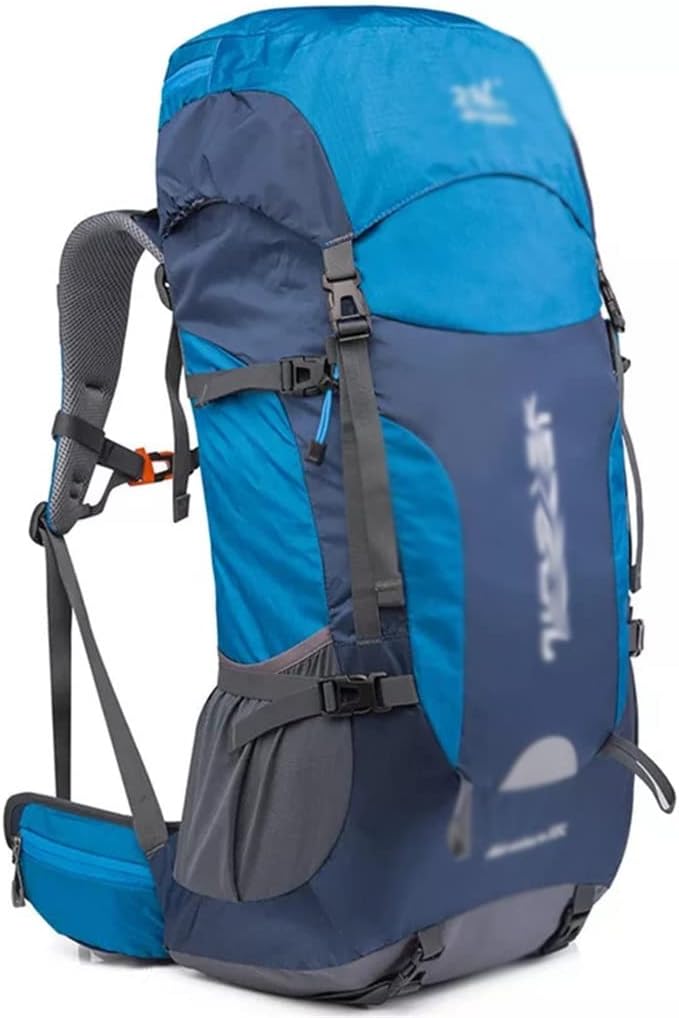 55L Hiking Outdoor Bag Travel Backpack Wear Resistant Sports with Rain Cover