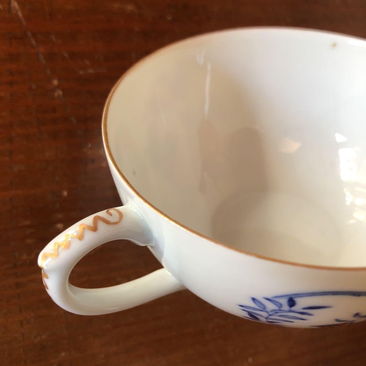 深川製磁 金彩染錦花丸紋 コーヒーカップ ティーカップ 茶器