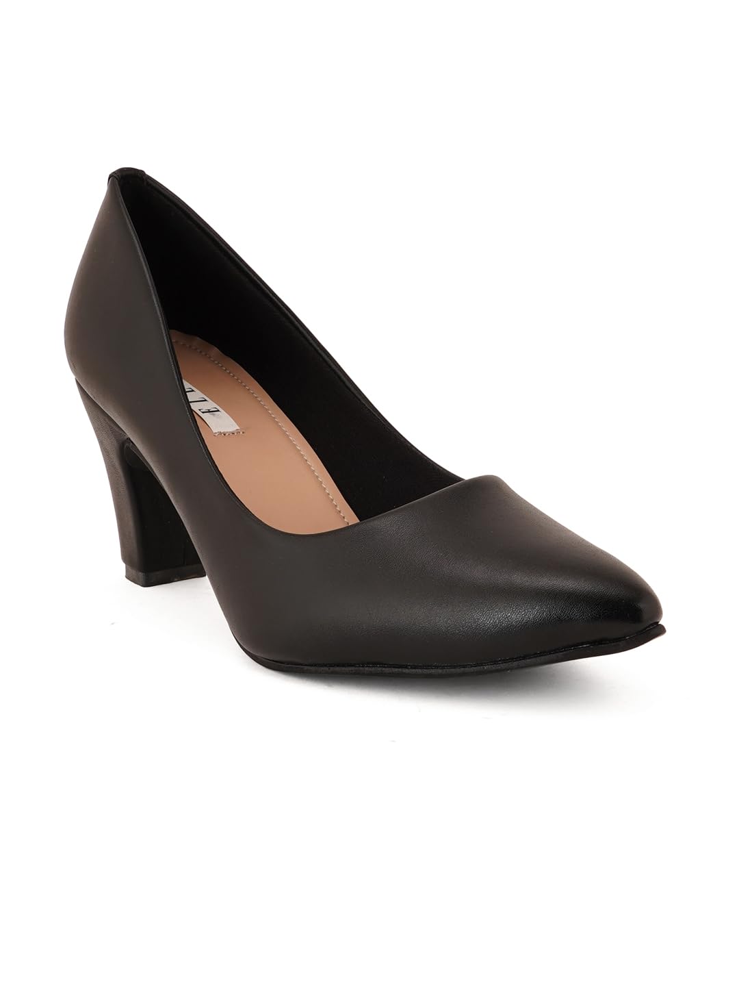 ELLE Women’s Pointed Toe Pumps with Block Heels