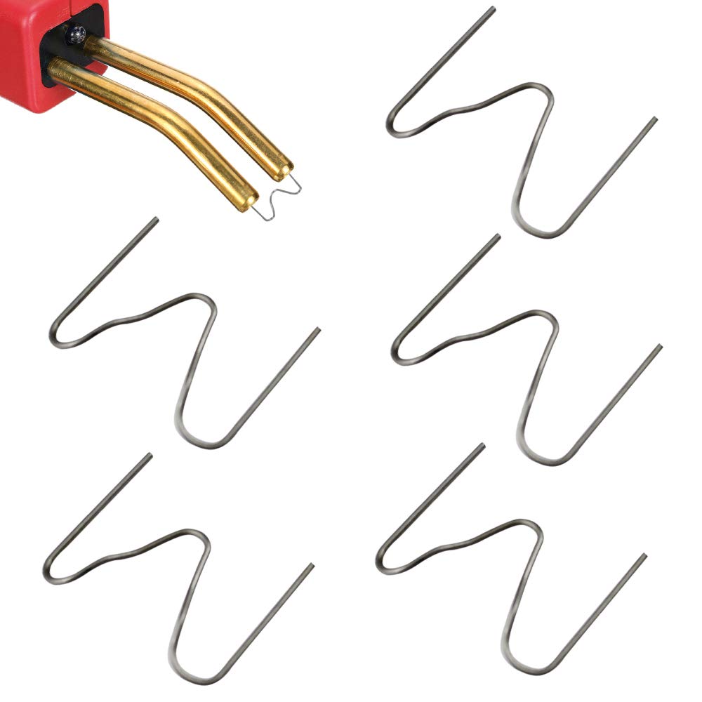 500pcs Welding Rods Hot Staple Wave Hot Staples Bumper Repair Welding Wire Hot Staple Repair Machine Plastic Welding Stainless Steel for All Cars M-Shaped Staples 0.6mm