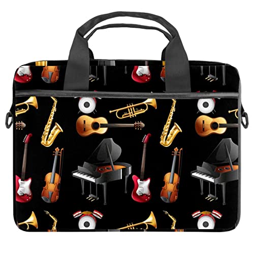 Sacoche PC portable 13.3 antichoc étanche à imprimé violon et guitare