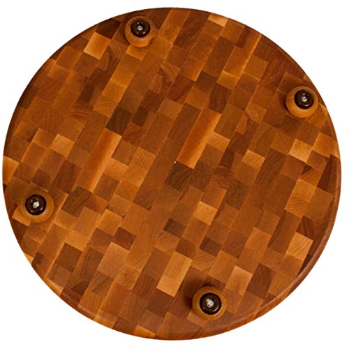 Catskill Craftsmen Wood End Grain Round Cutting Slab With Feet #TOP4