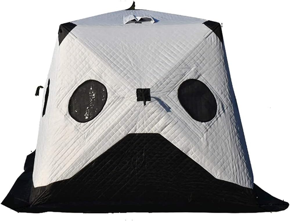 Ice Fishing Shelter Tent with with Anchors, Tie Ropes, and Carrying Bag Winter Ice Shanty Tent for Outdoor Camping