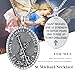TwoAnts St Michael Necklace 925 Sterling Silver Saint Michael Medal Necklace Patron Amulet Protection Pendant Catholic Jewelry Gift for Men Women