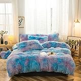 MorroMorn 5 PCS Shaggy Duvet Cover Bedding Set - Long Faux Fur Luxury Ultra Soft (Full/Queen, Starry...