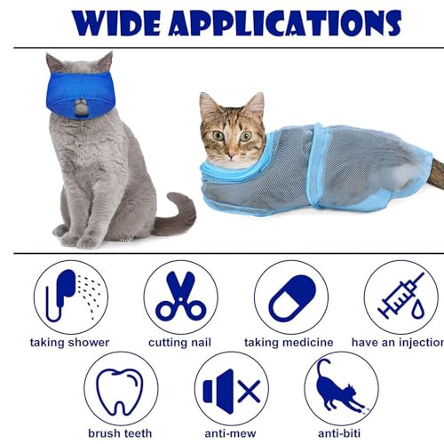 Bolsa de ducha para gatos para el baño tranquilo en casa 8