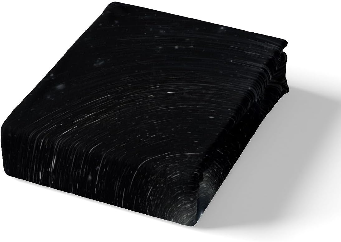 Mystic Universe Duvet Cover,Outer Space Planet Surface Exotic Print King Size Duvet Cover for Kids Adults,Starry Glitter Geometric Soft Comforter Cover(No Filler) with Zipper Closure