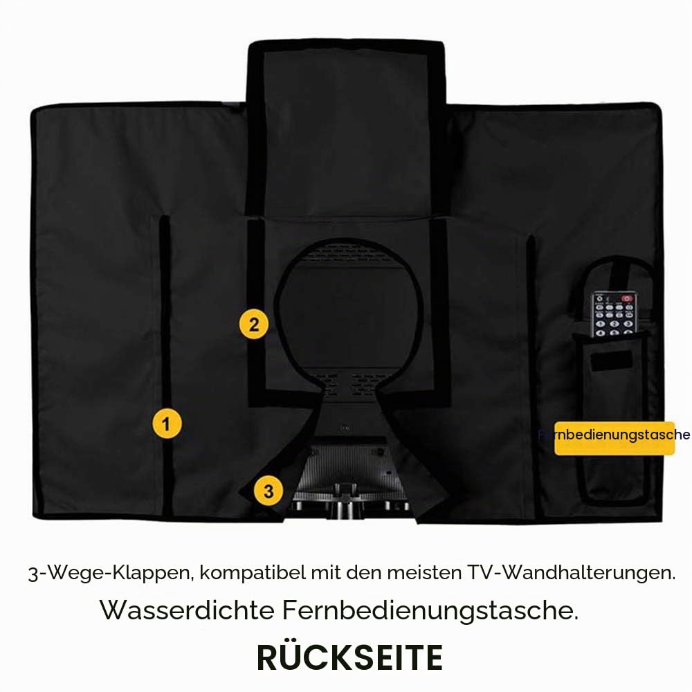 Szblnsm Outdoor TV-Abdeckung 55 Zoll – 58 Zoll – mit Bodenabdeckung – 600D wasserabweisendes und staubabweisendes Material – passt besser zu Ihrem Fernseher