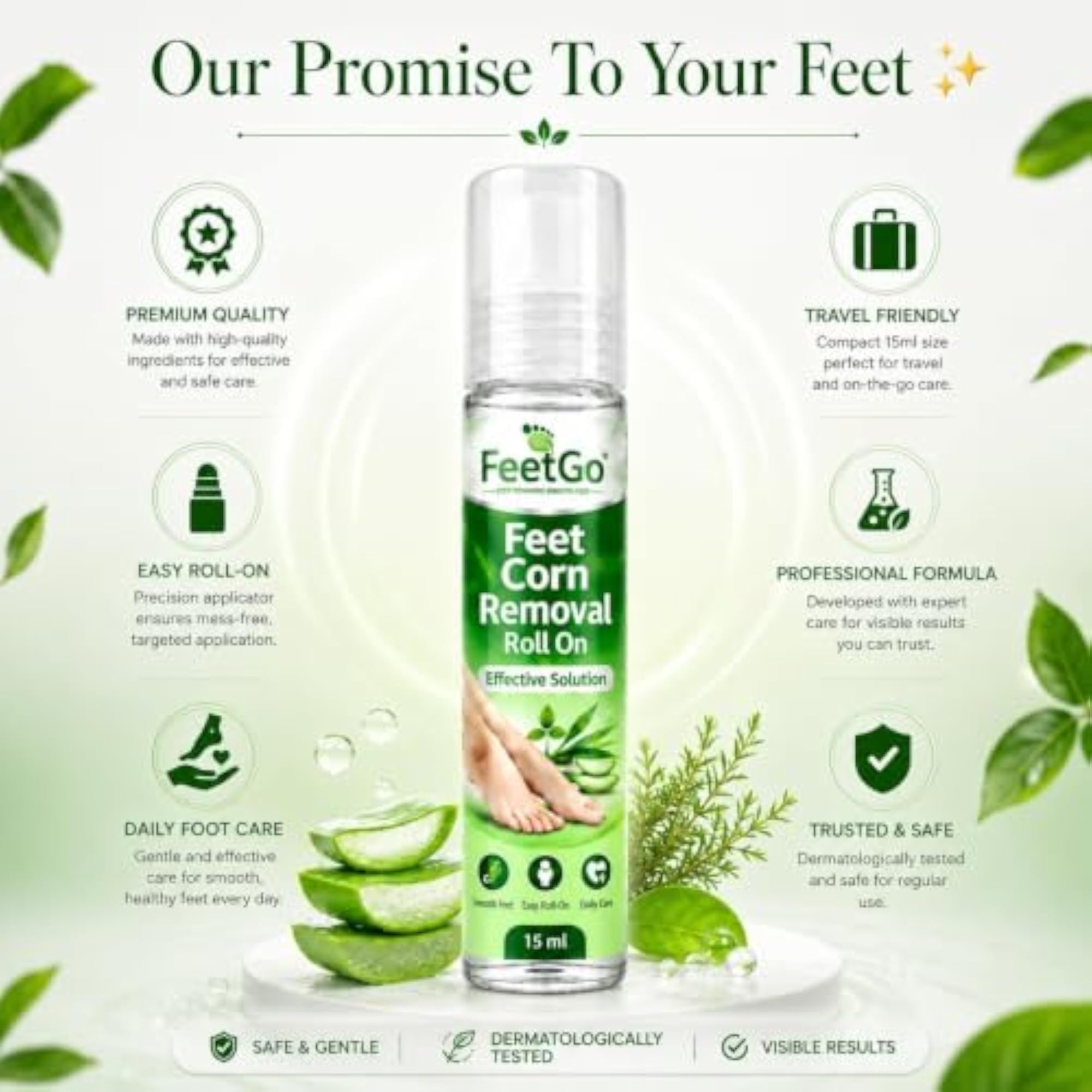 Foot Corn Removal Roll On, Herbal Foot Care Solution