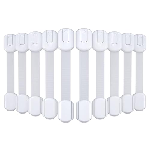 Miniatura 8 de Cerraduras de gabinete de seguridad infantil para bebés paquete de 2 cerraduras a prueba de niños para armarios y puertas de cajones cerraduras de