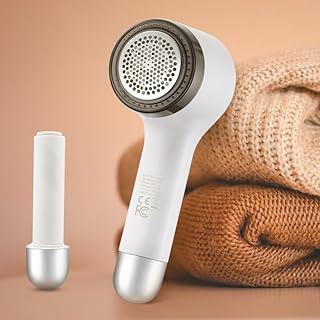 Rechargeable Fabric Shaver and Ball Trimmer - Portable Sweater Pom Pom Remover for Clothing, Coat, Sofa - Easy to Remove Pom on Blanket, Jacket with USB Charging Cable