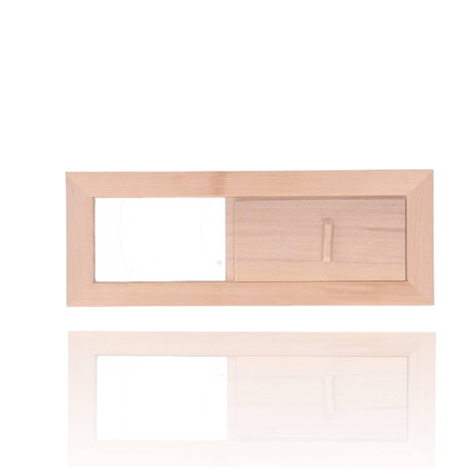 HERCHR Steam Room Wooden Louver, Wooden Rectangle Sauna Room Air Vent Adjustive Sauna Room Ventilation Panel Blinds Grille for Steam Room