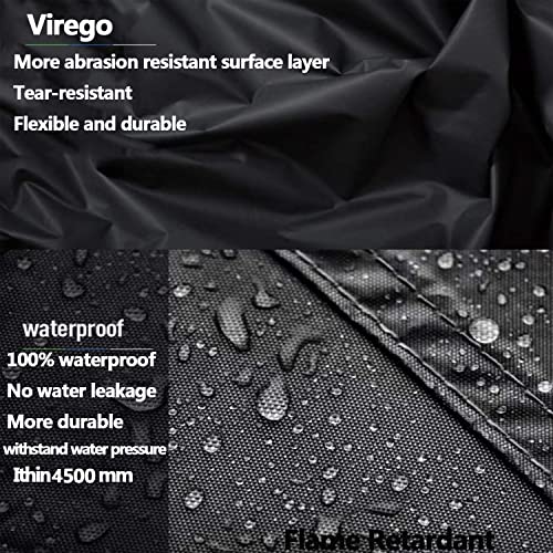 Virego Black Waterproof Car Cover For 2010-2022 Chevy Camaro, Upgrade 310D Oxford Cloth Camaro Car Cover, With Driver's Zipper Door & Windproof Straps, Windproof Snow Proof Uv All Weather Protection #TOP1