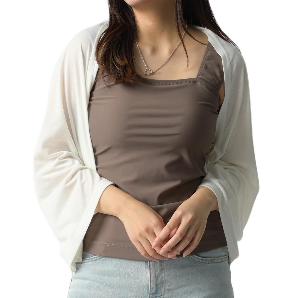 Amazon | [FashionBerry] ホワイト 4way UV カーディガン