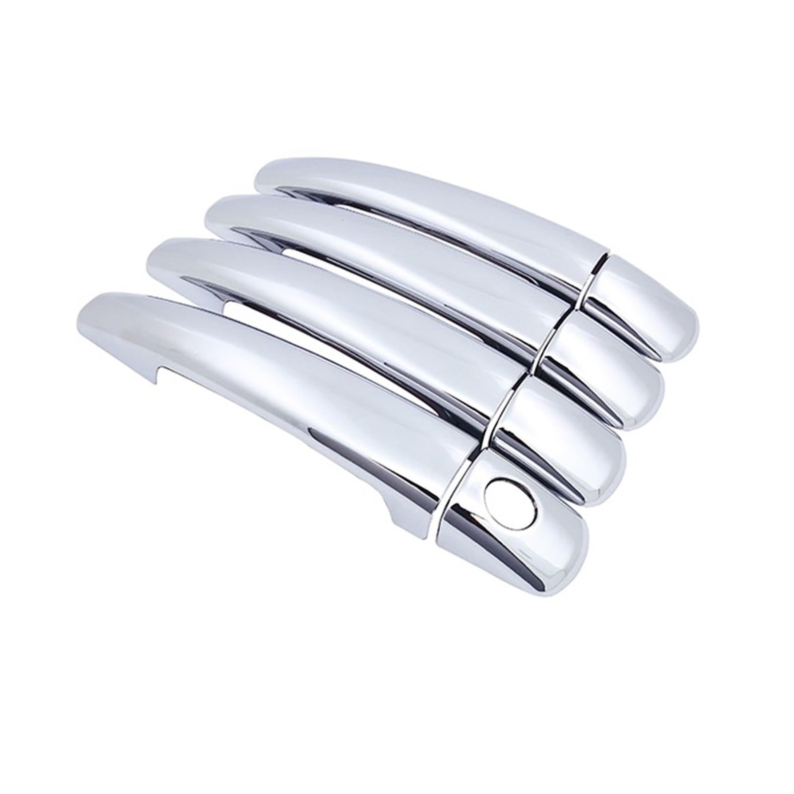 Drezzo Handle 1 Keyholes Car Exterior Door Handle For Citroen For Jumpy For Dispatch 2007-2016 Chrome Exterior Door Handle Cover Trim(Handle 1 Keyholes)