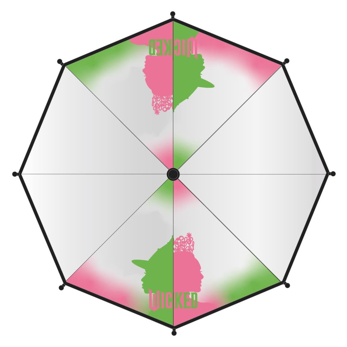 CERDÁ LIFE'S LITTLE MOMENTS Poe Adult Wicked Manual Umbrella - Umbrella with Wicked Illustrations, Safe Manual Opening, Flexible Rods and Ergonomic Design