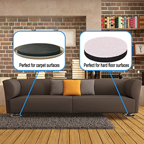 Cinsda 3 In 1 Furniture Lifter Sliders Mover Kit, Reusable 5" Sliders For Moving Heavy Duty Furniture On Carpet & Hardwood Floors, Lifter Tool Lifting Furniture Easily #TOP5