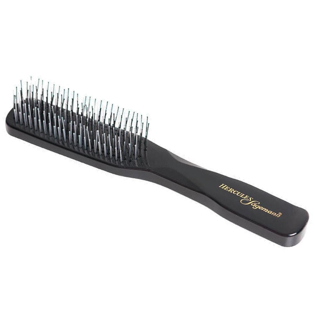 8300 Deluxe Magic Brush | Hair Brush Without Tugging | Hair Detangling Brush with 8 Rows for Men and Women | Colour: Black