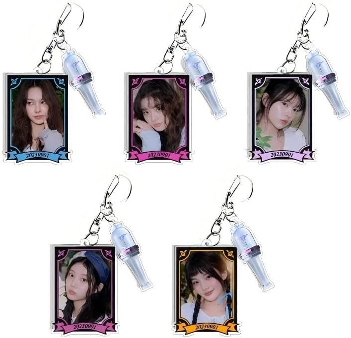5pcs ILLIT keychain Key Rings Accessories for Keys Car Bags Backpack