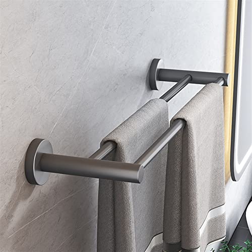 Porte-serviette en cuivre à double tige murale avec fixation par forage