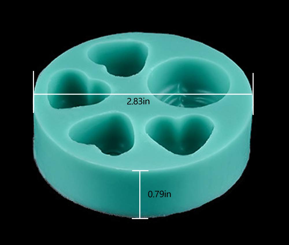 Molde de silicona para tartas (8 pulgadas en forma de corazón) y molde 3D (mini rosa de amor), bandeja para hornear para día romántico, hacer para tartas, tartas, quiche, decoración de