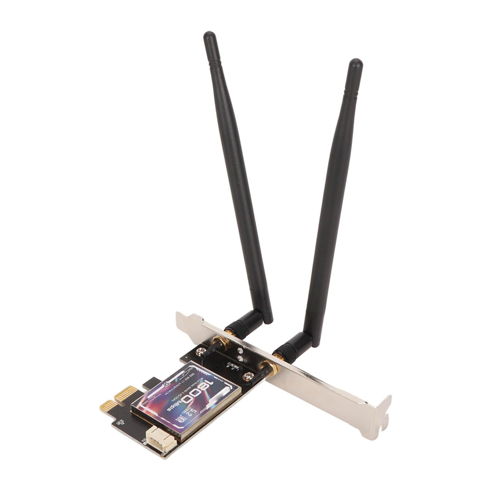 Adaptador WiFi PCIe AX1800, Tarjeta WiFi 6 PCIe para PC de Escritorio, BT5.2 WPA3 802.11AX Adaptador de Red de Doble Banda 5.8G 2.4G para Juegos con Antenas Duales de 6dBi