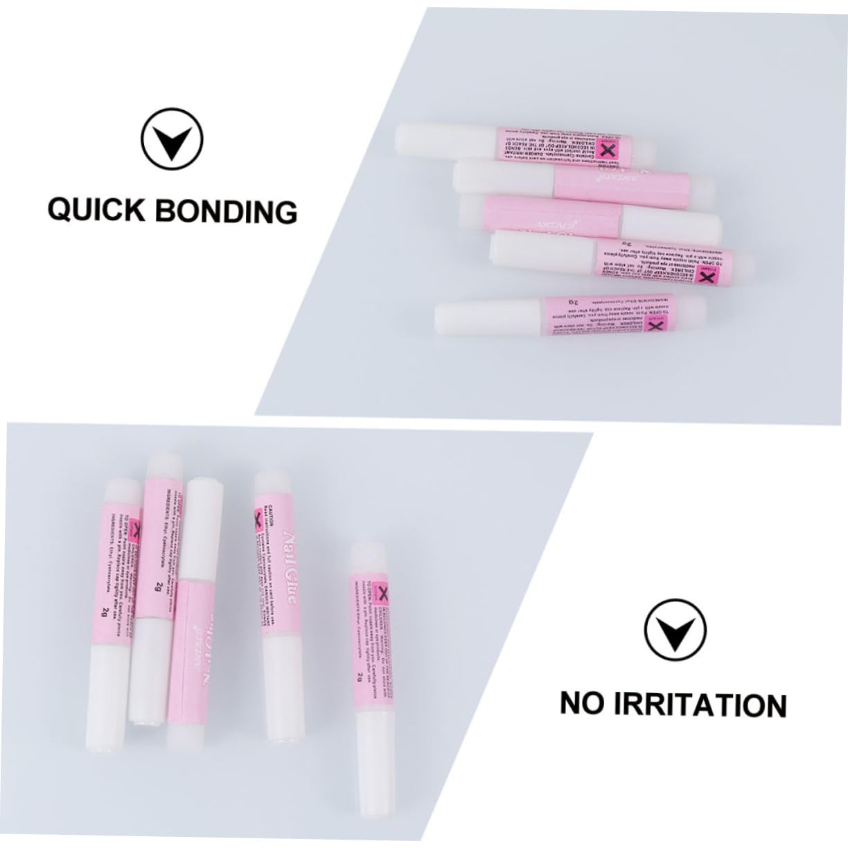 Healvian 75pezzi Colla Per Unghie Artistiche Adesivo Per Unghie Finte e Decorazioni Gel Per Manicure Professionale e Fai Da Te Formula Sicura Irritazioni
