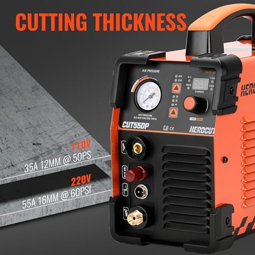 Herocut CUT45-220V Plasma Cutter, Cut55Dp High Frequency 50/60Hz Igbt Inverter Air Plasma Cutting Machine  thumb #2