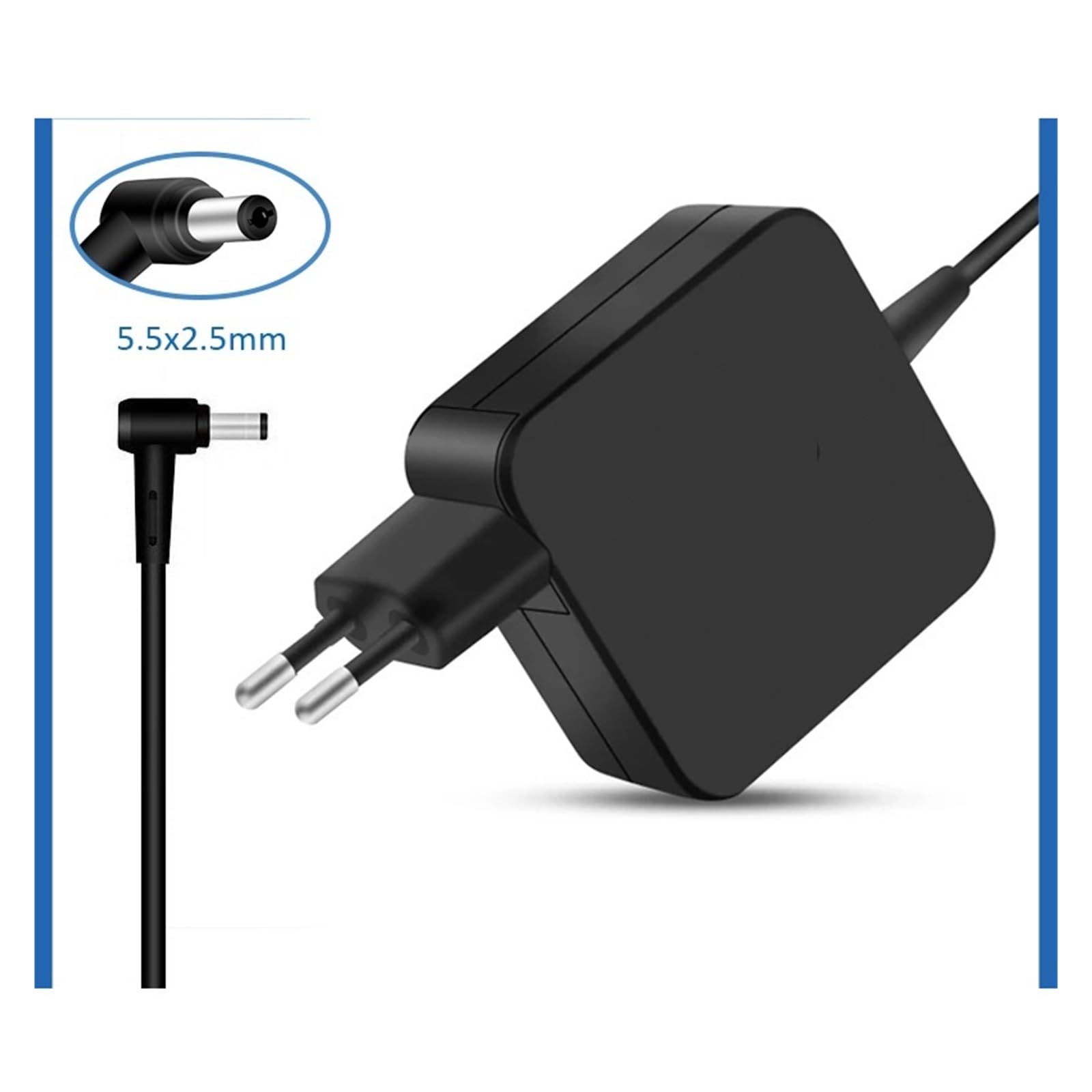 Chargeur for Ordinateur Portable, Adaptateur Secteur 100-240V 50-60Hz 19V 3,42a 65W 5,5x2,5mm(EU)