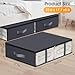 StorageRight Under Bed Storage Bags 3 Pack, 40L Large Clothes & Comforter Storage Containers with Clear Window, Breathable Fabric Organizer for Blankets, Bedding, Seasonal Clothing