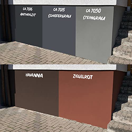 Farbklecks24 Dach und Sockelfarbe 5L ca. RAL 7016 Anthrazit Dispersionsfarbe, Dachfarbe - 7