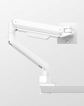 monTEK Deluxe Monitor Arm for 17 to 40 Inch Curved Screens with Cable Management Aluminum Fully Adjustable Single Monitor Arm with Clamp/Grommet, Quick Release Plate,75x75/100x100 VESA