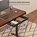 FLEXISPOT Comhar Electric Standing Desk with Storage Drawer Desktop & Adjustable Frame w/USB Charge Ports, Home Office Sit Stand Computer Desk (Dark Walnut/Black, Wood)