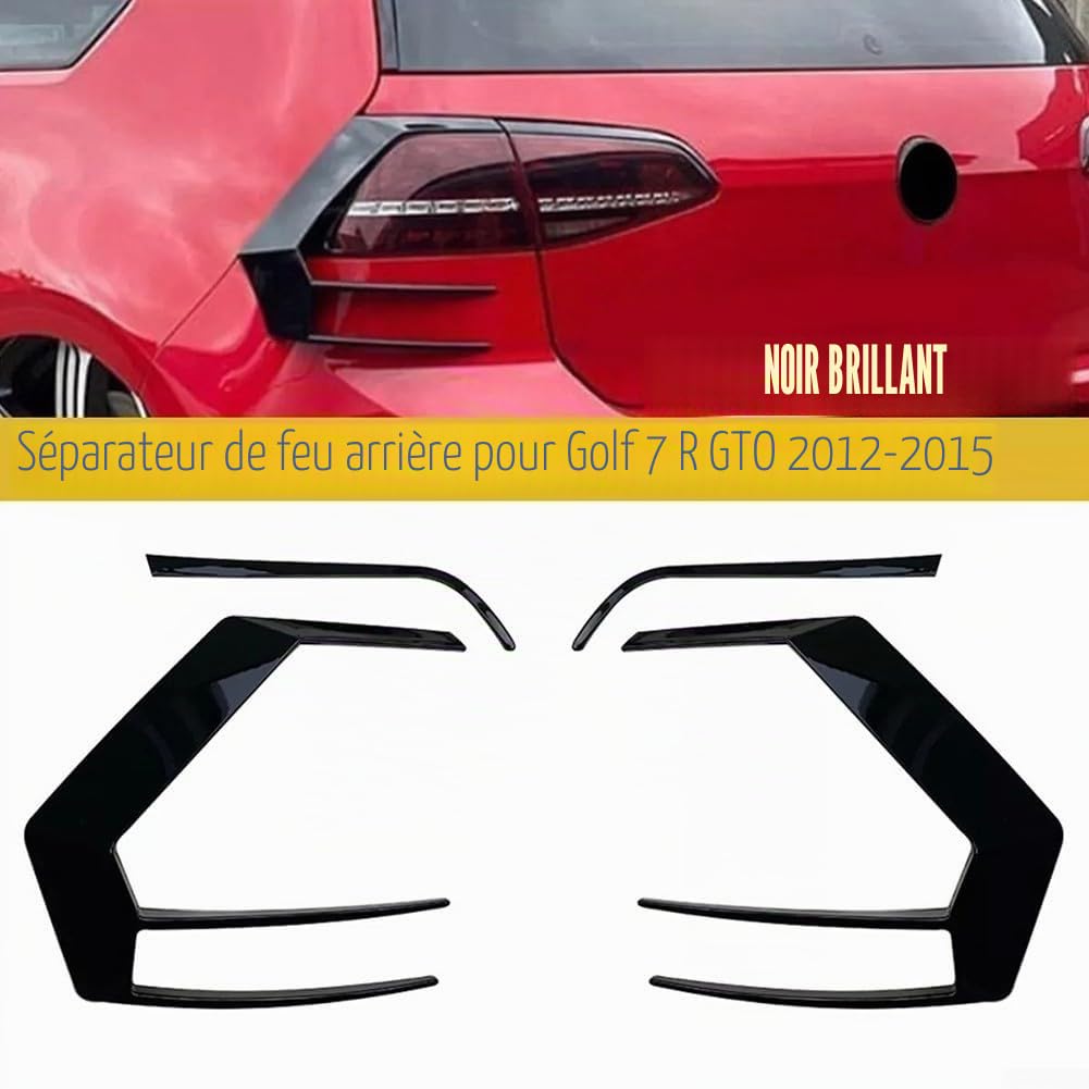 Aileron de pare-chocs arrière noir pour Golf 7 MK7 2012–2015 - ReachMall en plastique naturel