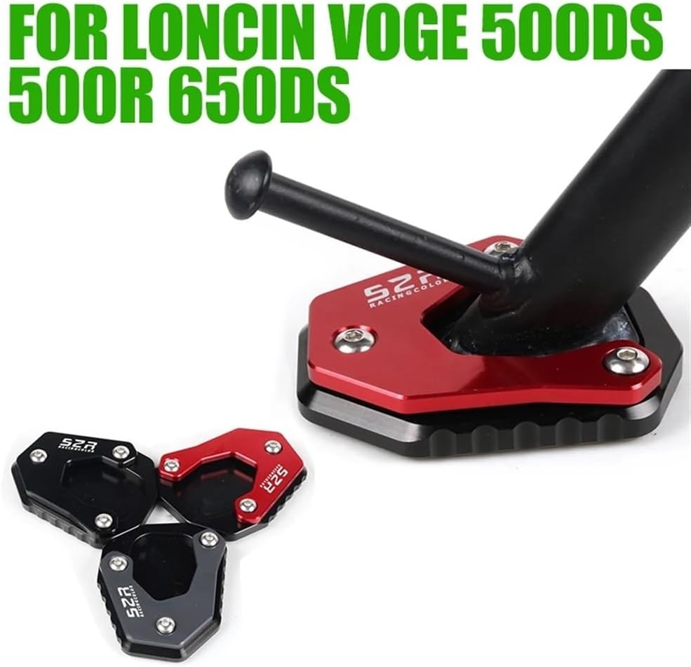 motorcycle Foot Plate Pad For Loncin VOGE 500 R 650 DS 500DS 500R 650DS Motorcycle Kickstand Sidestand Side Stand Extension Enlarger Pad Foot Shelf Plate
