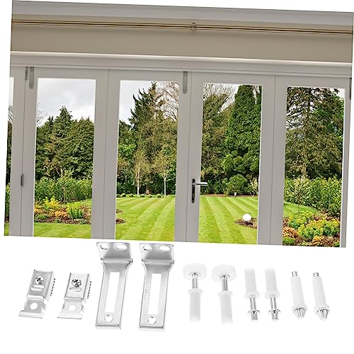 SHINEOFI 1Set Kit de Herrajes para Puerta Bifold Juego de Ruedas Guía para Closet, Durable, Versátil, Fácil de Instalar para Diferentes Tipos de Puertas miniatura 6