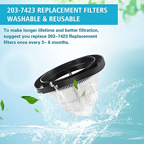 Replacement For Bi-Ssell 3-In-1 Stick Vacuum Filters Fit For Bissell 38B1, 38B1L, 1059 Series Lightweight Stick Vacuum, Compare To Part # 203-7423, 2037423, 4 Pack #TOP1