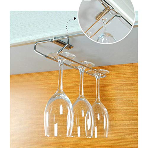 Casier à vin en métal à suspendre modèle B avec support de verres - 4