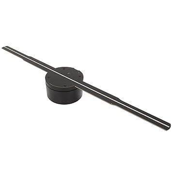 3D Holographic Advertising Machine, 100?240V Clear Projection 1024x640 Resolution 3D Hologram Fan WiFi Projector for Hotels for Bars for Stations (EU Plug)